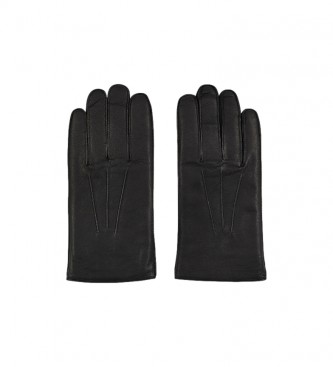 Hackett London Portland Touch leather gloves black