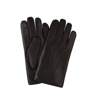 Hackett London Portland Touch leren handschoenen zwart