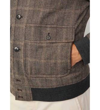 Hackett London Veste bombardier marron