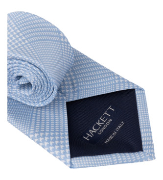 Hackett London Pow zijden stropdas blauw