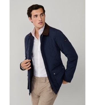 Hackett London jacka i marinblått med vaddering