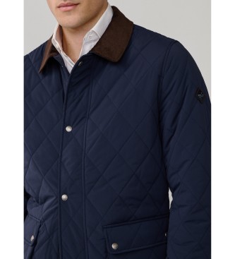 Hackett London jacka i marinblått med vaddering