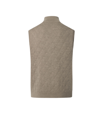 Hackett London Quiltet strikvest beige