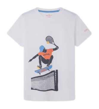 Hackett London T-shirt Racket Jump blanc