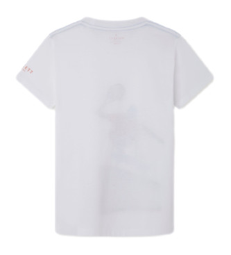 Hackett London T-shirt bianca da salto con racchetta