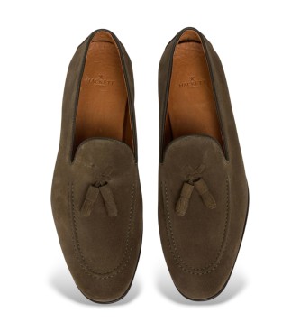 Hackett London Mocasines de Piel Regal Tassel marr�n verdoso