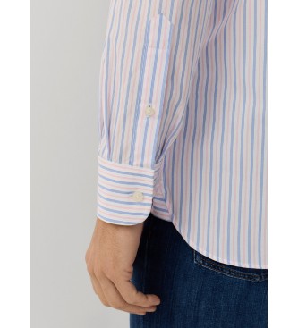 Hackett London Regimental stripe shirt pink