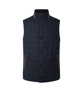 Hackett London Quilted REV Quilted waistcoat navy