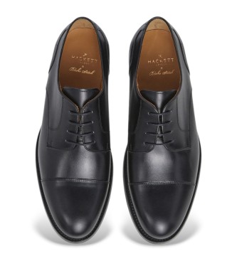 Hackett London Scarpe Derby in pelle nera Royal Laces