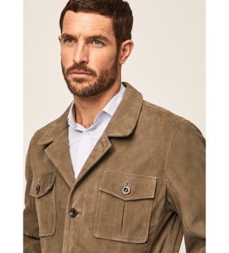 Hackett London Brun Saharian lderjacka