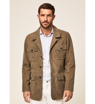 Hackett London Brun Saharian lderjacka