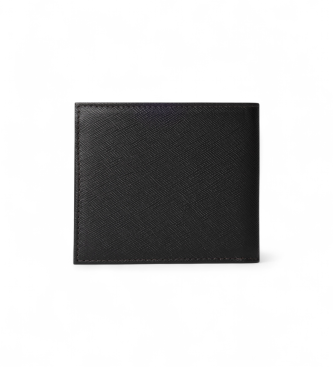 Hackett London Brązowy składany portfel saffiano