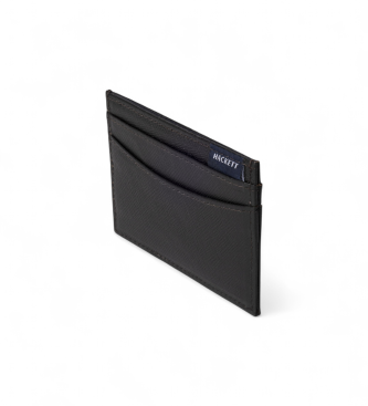 Hackett London Brązowe etui na karty saffiano