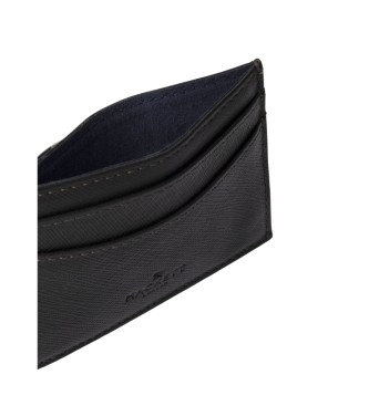 Hackett London Brązowe etui na karty saffiano