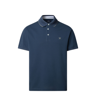 Hackett London Selvedge Kragenband navy Polohemd