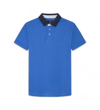 Hackett London Selvedge blue polo shirt