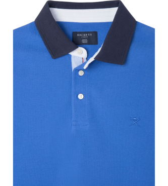 Hackett London Selvedge blue polo shirt