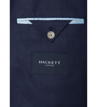 Hackett London Blazer Silk Wl Hopsack Db blu scuro