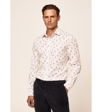 Hackett London Maglia bianca per il salto con gli sci