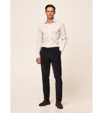 Hackett London Maglia bianca per il salto con gli sci
