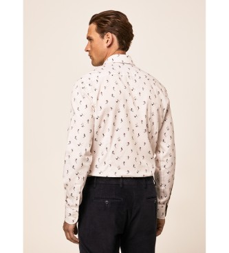Hackett London Maglia bianca per il salto con gli sci