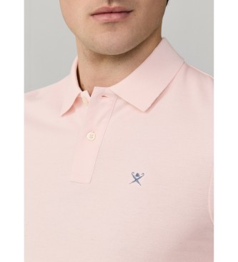 Hackett London Polo Slim Fit Logo roza
