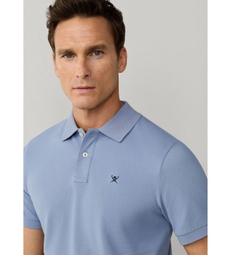 Hackett London Polo Slim Fit Logo modra
