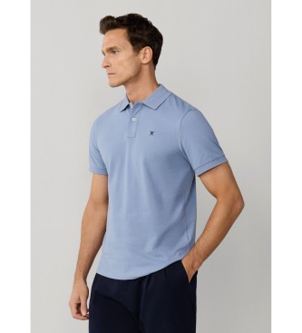Hackett London Polo Slim Fit Logo modra