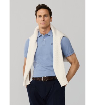Hackett London Polo Slim Fit Logo modra