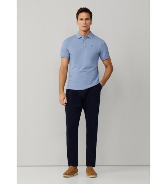 Hackett London Polo Slim Fit Logo modra