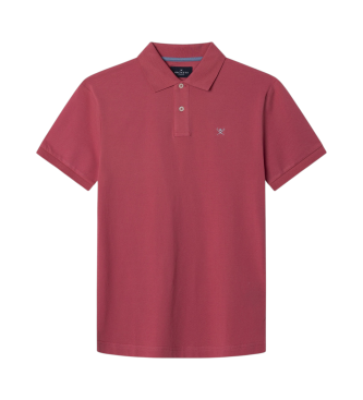 Hackett London Koszulka polo slim fit różowa