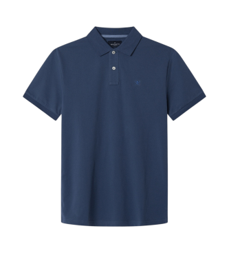 Hackett London Niebieska koszulka polo slim fit