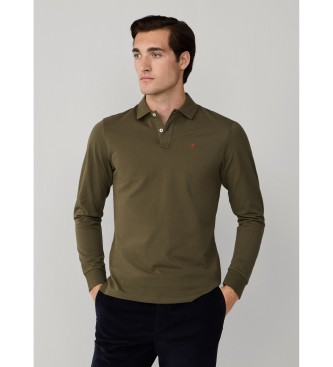 Hackett London Polo Slim Fit Logo zelena