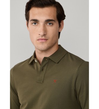 Hackett London Polo Slim Fit Logo zelena