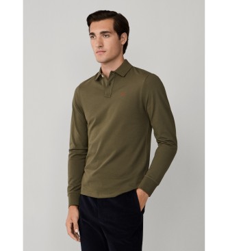 Hackett London Polo Slim Fit Logo zelena