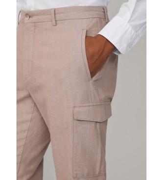 Hackett London Kensington pantalon cargo slim fit beige