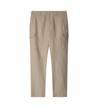 Hackett London Kensington slim fit cargo-bukser beige