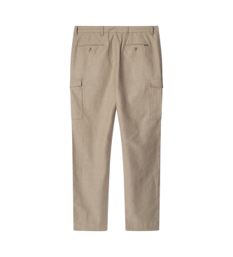 Hackett London Pantaloni cargo beige slim fit Kensington