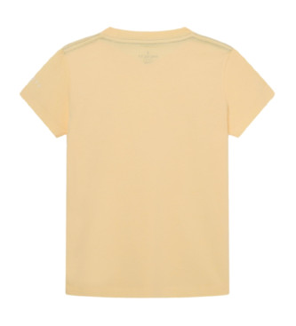 Hackett London T-shirt med lille logo gul