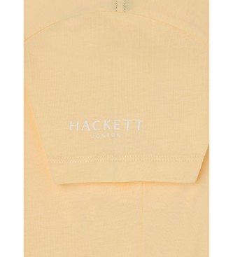 Hackett London T-shirt gialla con logo piccolo
