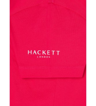 Hackett London T-shirt Small Logo różowy