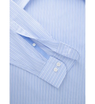 Hackett London Smart Stripe Hemd Blau