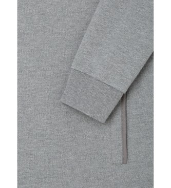 Hackett London Soft Btn Placket Pullover grau