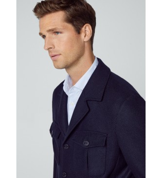 Hackett London Giacca morbida blu navy