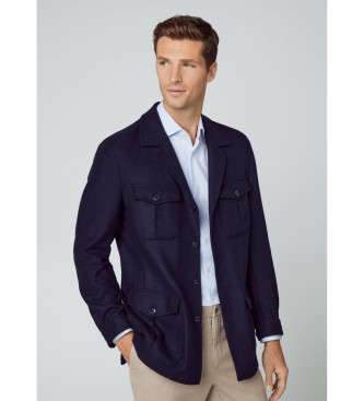 Hackett London Giacca morbida blu navy