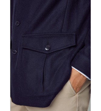 Hackett London Giacca morbida blu navy