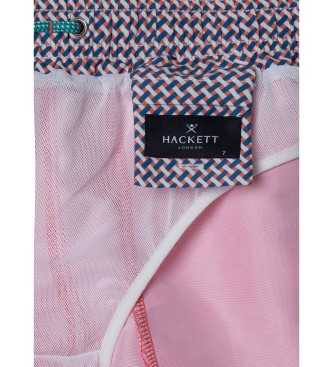 Hackett London Einfarbig roter Badeanzug