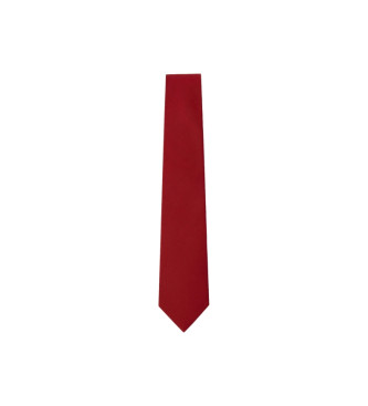 Hackett London Corbata Solid Class rojo