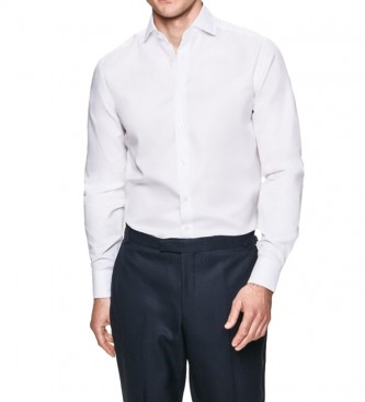 Hackett London Chemise Slim Fit Oxford blanche