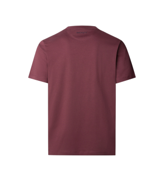 Hackett London T-shirt Ss Logo bordowy